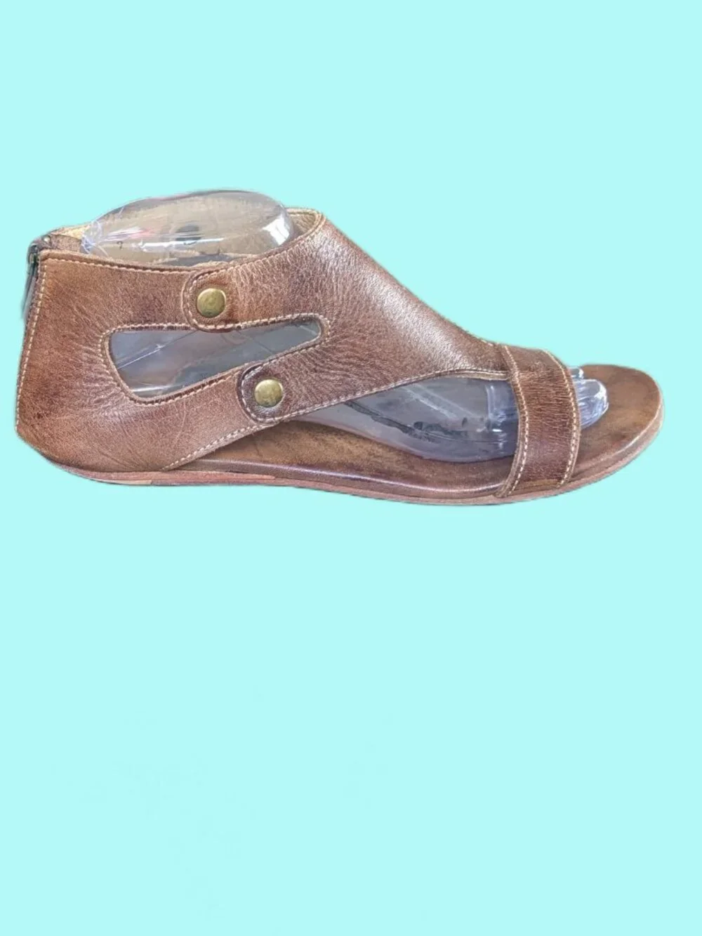 Bed Stu Tan Leather Rustic SOTO Flats - Women's Size 9 - Picture 5 of 15